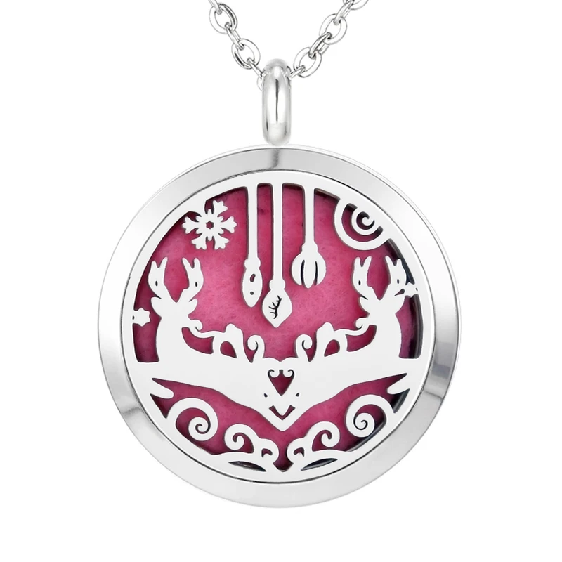 107 Essential Oil Diffuser Locket Pendant Necklace