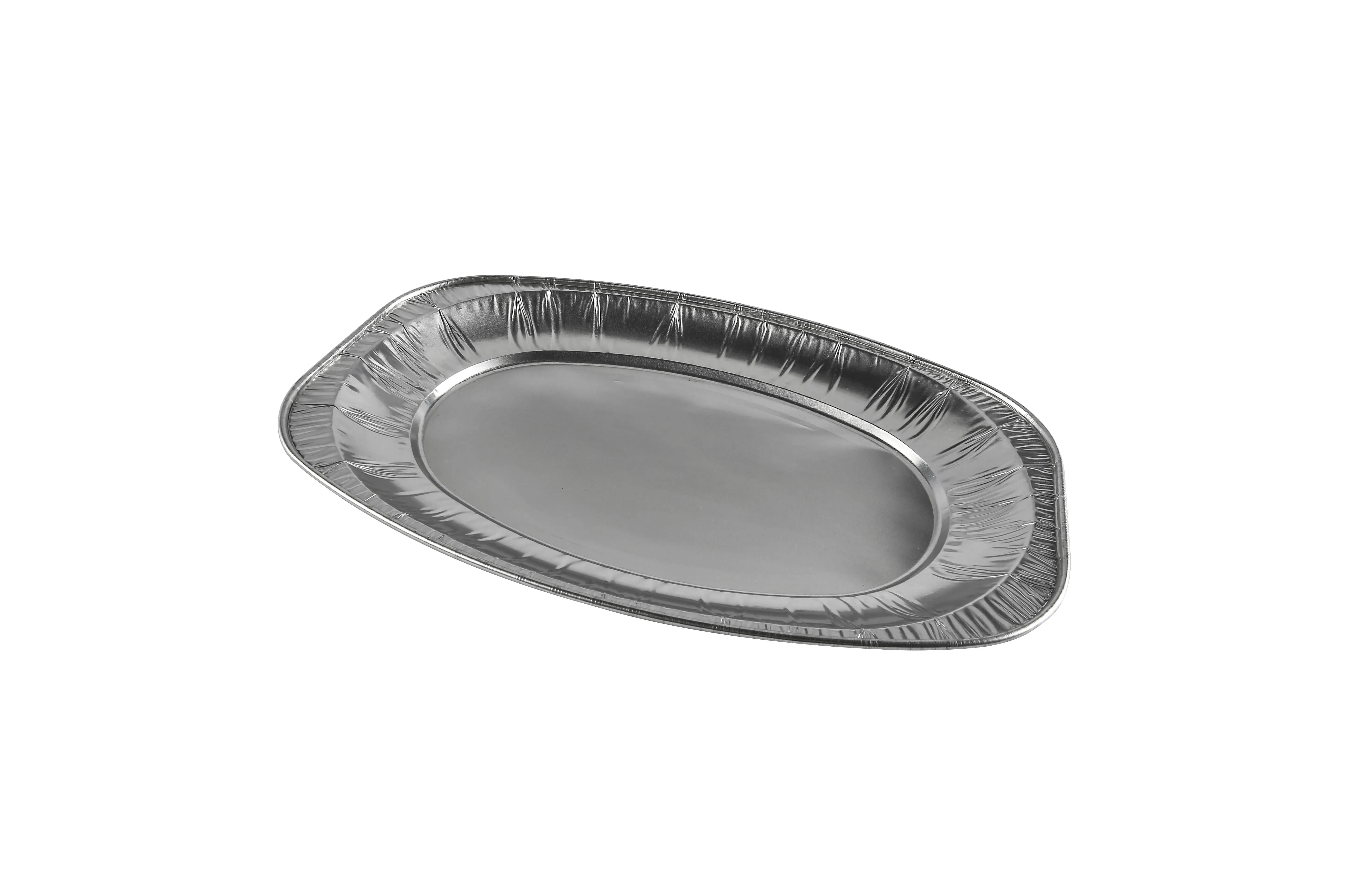 Oval Aluminium Foil Tray Buffet Disposable Party Serving Food