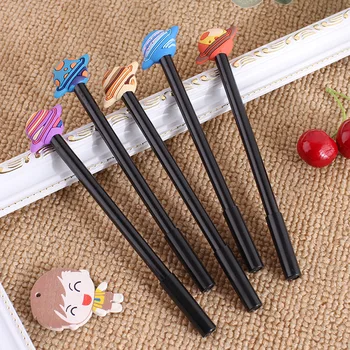 

Cute creative colorful planet gel pen learning office 0.5mm black pen signature pen school office supplies student stationery
