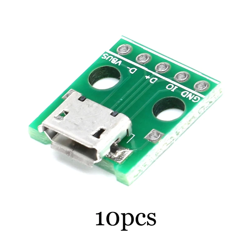 10 шт. адаптер Micro USB Для DIP адаптера 5 контактный разъем Мама контактная плата типа B