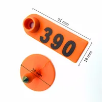 No. 1-500 Sheep ear tag Signs with the word ear Laser Typing Copper head earrings Farm animal identification card Free shipping 2