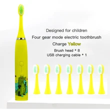

Electric Toothbrush Cartoon Pattern Kids with Replace The Toothbrush Head Ultrasonic Electric Toothbrush For Children