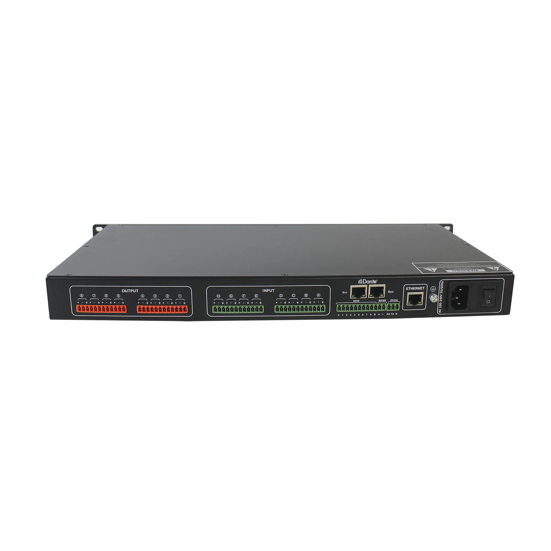Dante audio Network 8 IN 8 OUT Audio Processor/