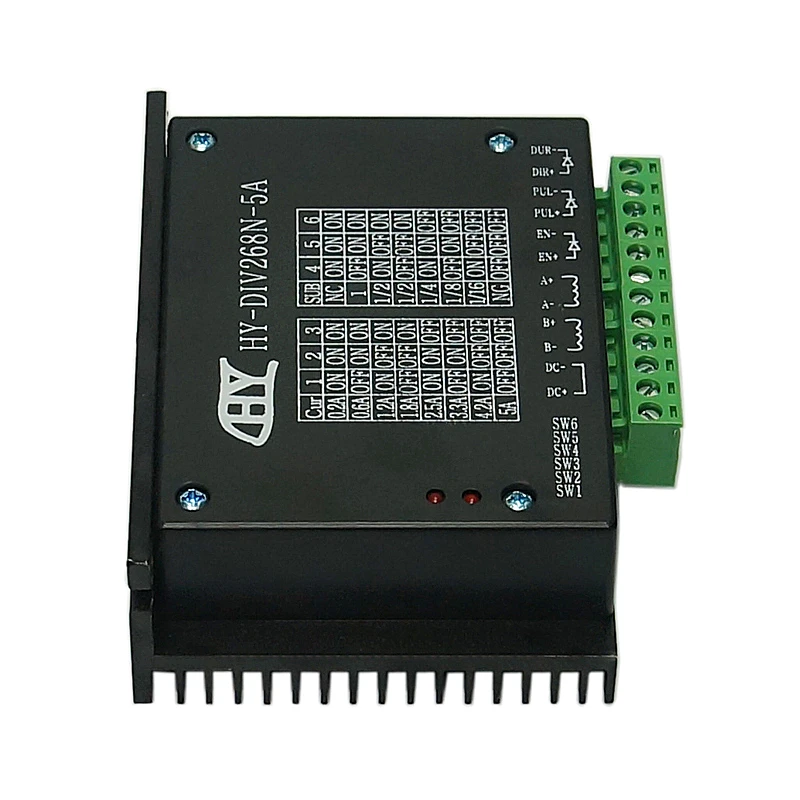 Контроллер шагового двигателя TB6600 HY-DIV268N-5A 0,2-5A двухфазный гибридный для гравировального станка с ЧПУ