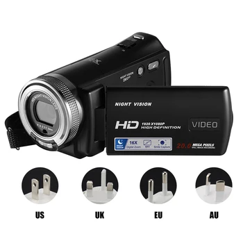 

Remote Controller 30fps Portable 16X Digital Zoom Wide Angle Video Camera With Microphone FHD 1080P Photography USB Rechargeable