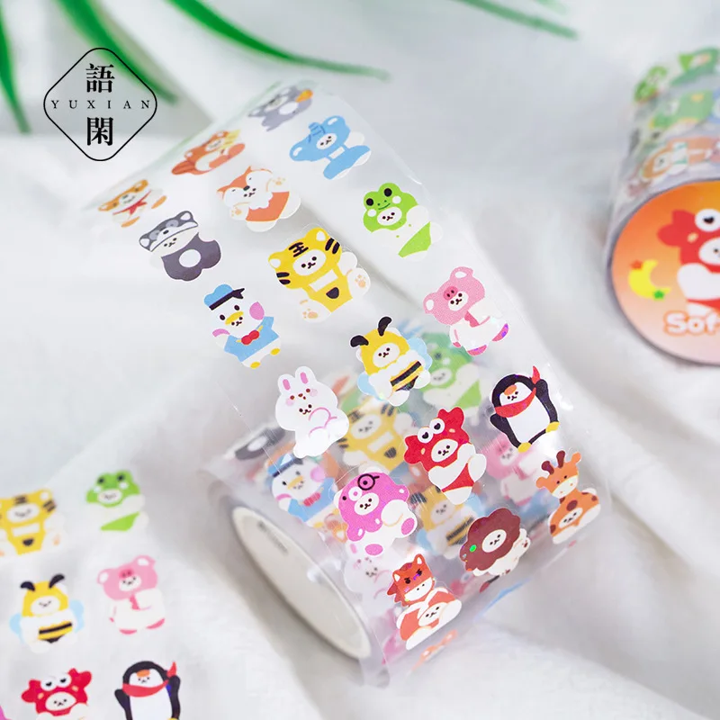 Cute Kawaii Adorable Cat Adhesive Paper Washi Tape Masking Tape DIY  Scrapbooking Stick Label