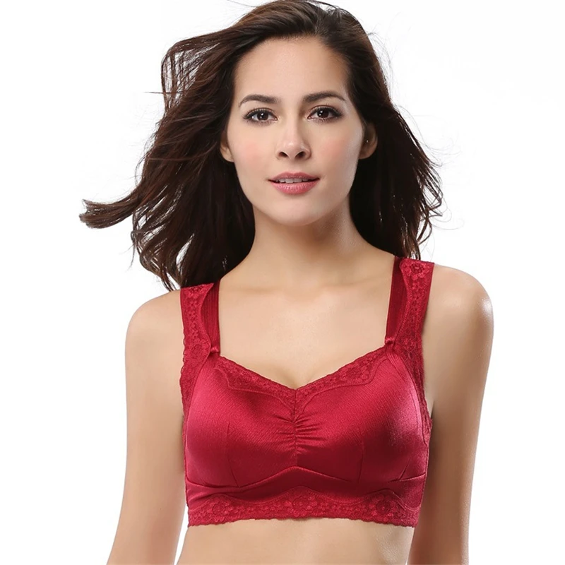 

Seamless lingerie Plus Size Push Up Bra Sexy Lace Bra Intimate Brassiere Thin Cup Bra Full Cup Red Bras wire free underwear