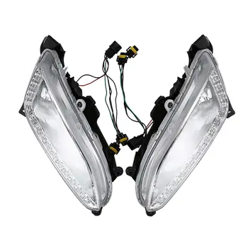 

LED DRL Daytime Running Light Fog Lamp 12V Car Running Lights for Hy-undai Santa Fe IX45 2013 2014 2015