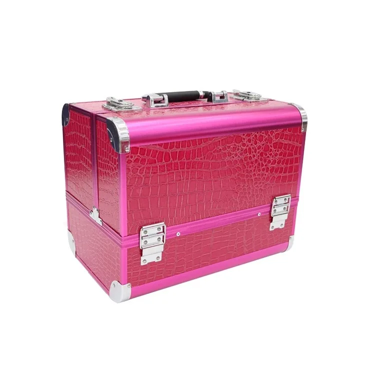 Профессиональная Алюминиевая женская коробка для макияжа с паролем, большая косметичка, чехол, портативная косметичка для путешествий - Цвет: 5