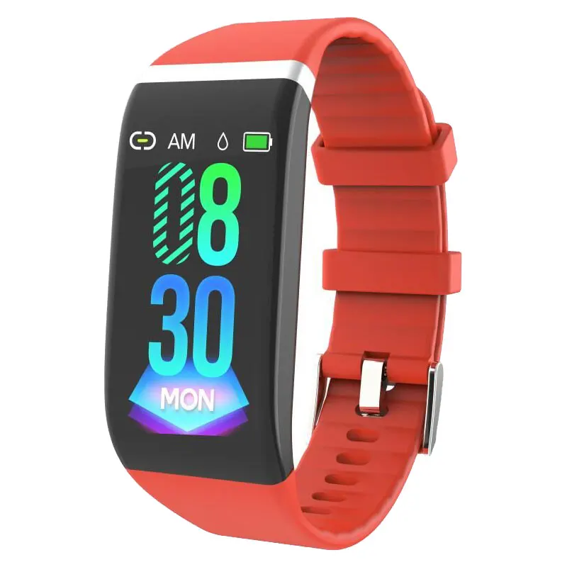 Смарт-часы для женщин фитнес-браслет кровяное давление фитнес-трекер Браслет IP67 водонепроницаемый смарт-браслет Часы сердечного ритма - Цвет: Red