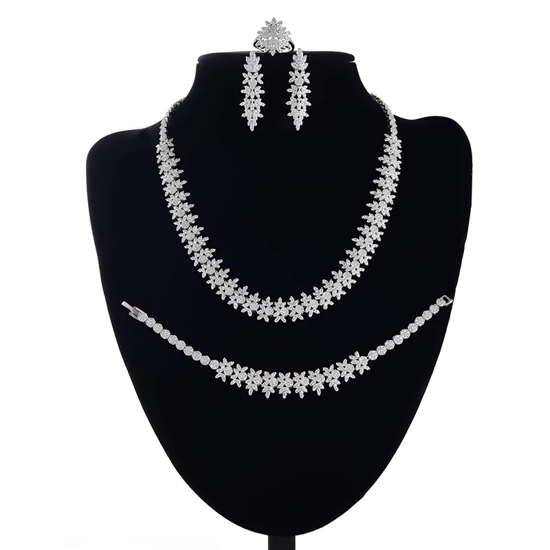 Bijoux HADIYANA mode breloque mariage ensembles de bijoux pour les femmes élégant cadeau nuptiale Z