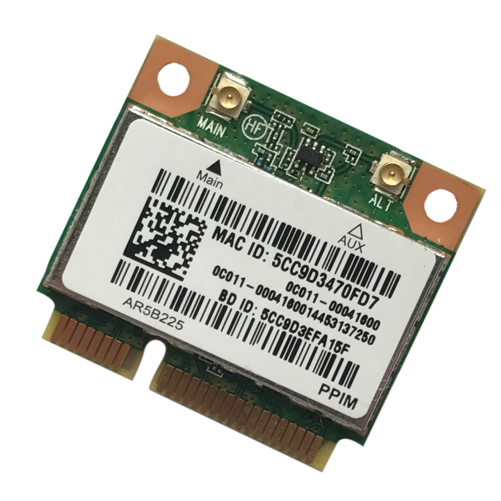 2,4 ГГц для ноутбука wifi Bluetooth 300M PCI-E AR5B225 высокоскоростная Беспроводная сетевая карта ПК адаптер Аксессуары маленькая Половина Мини компьютер