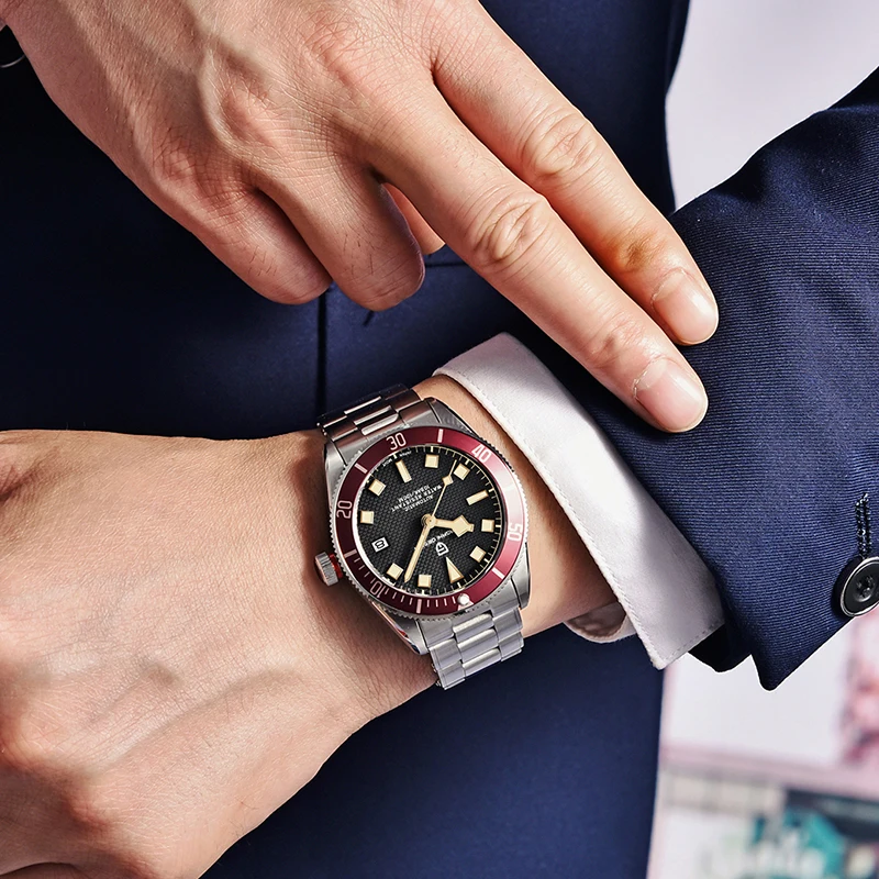 PAGANI DESIGN BB58 Men's Watch Luxury Military Mechanical Automatic Watch 100M Waterproof Stainless Steel NH35 Movement Luminous