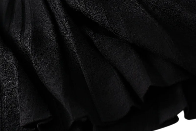 Шерхуре Женская высокая талия трикотажная трапециевидная плиссированная длинная юбка стрейч винтажная Женская Зимняя юбка Faldas Jupe Femme Saia