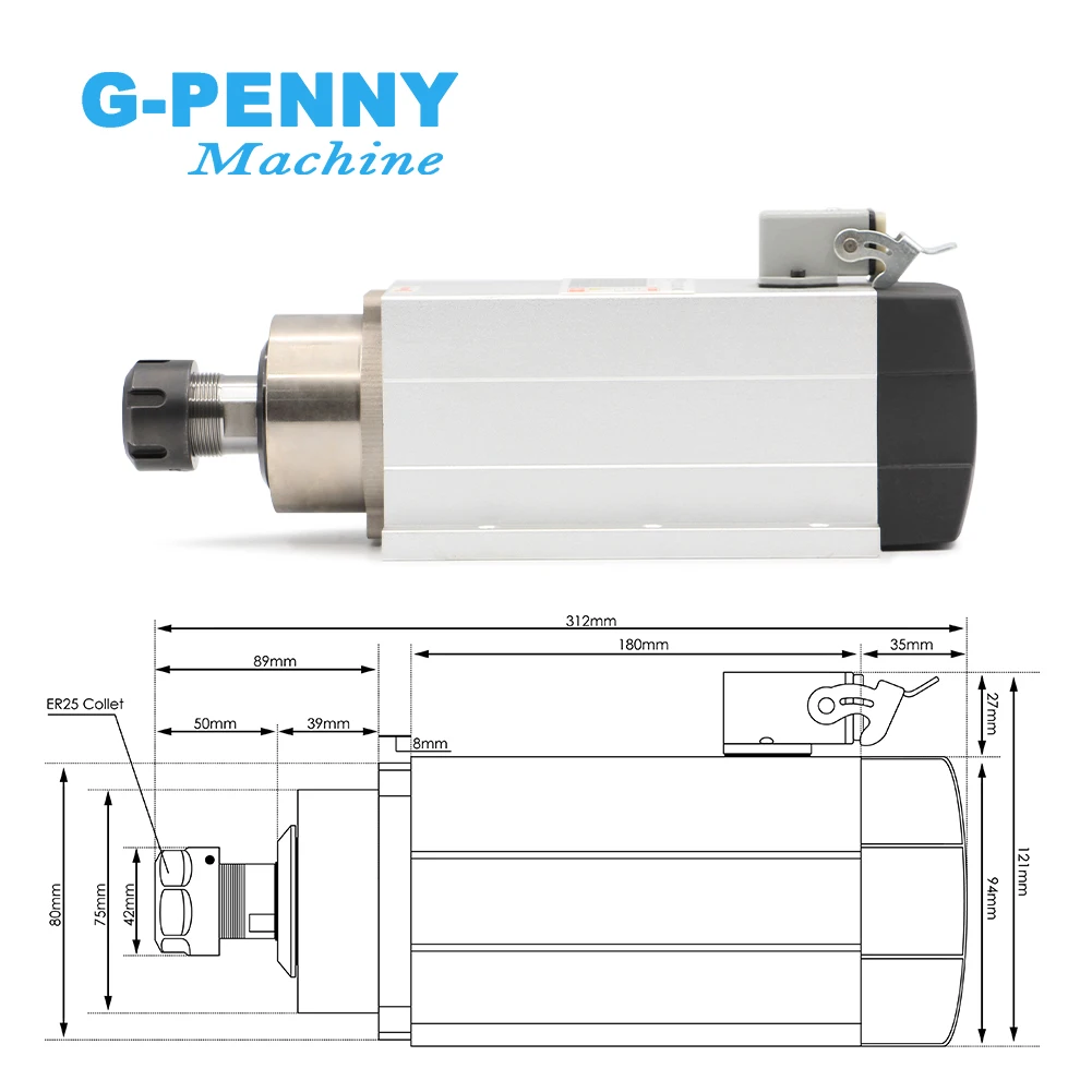 G-Penny  ɵ, ÷  2.2kw HY ι VFD    , 220v, 380v, ER25, 4  