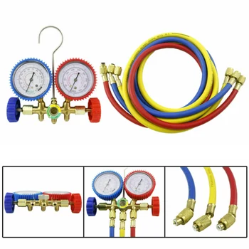 

R12 R22 R502 Manifold Double Gauge Refrigerant Meter Valves Tools Replacement