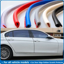 U tipo universal guarda borda da porta do carro guarnição estilo proteção moldando tira auto scratch protector para o veículo do carro 1m/5m/10m