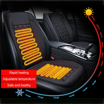 

1Pcs 12V/24V Car Fast Heated Cushion, Adjustable Car Electric Heating Cushion, Winter Pad Seat Heating Cushion Auto Covers