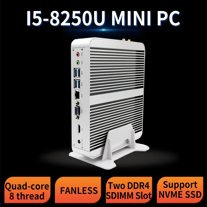  MSECORE 8TH Gen Quad-core i5 8250U fanless DDR4 Gaming Mini PC Windows 10 HTPC Desktop Computer lin