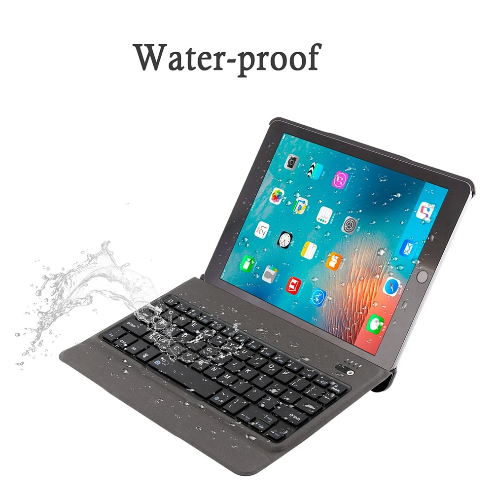 For iPad Air 1 2 iPad Pro 9.7 iPad 9.7 2017 2018 Detachable Ultra-Thin Bluetooth Keyboard Tablet Cover Waterproof + Leather Case