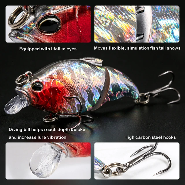 Swimbairjohncoo 72mm Floating Vib Lure 10.5g - Bass & Pike Swimbait