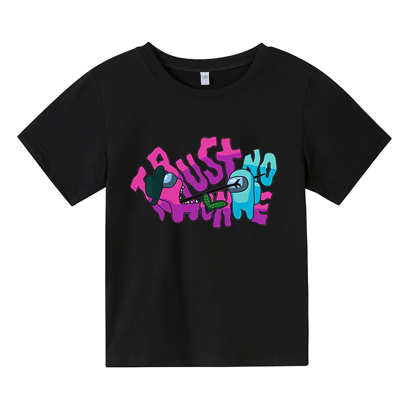 Милая Детская футболка с героями аниме среди нас забавная мультфильмов