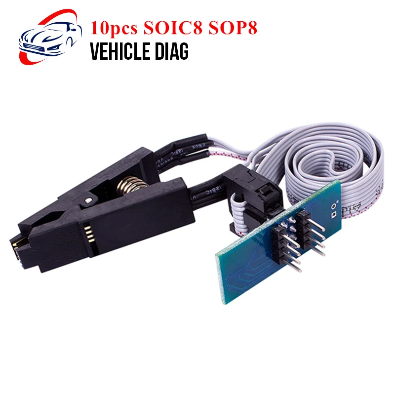 10pcs SOIC8 SOP8 Socket Programmer 150mil Adapter Chip Read Tool Test Clip 93CXX/25CXX/24CXX Wholesale |