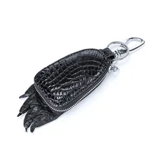 Высокое качество, настоящая крокодиловая кожа, автомобильный чехол для ключей, Мужская модная кожаная цепочка для ключей, европейский стиль, дизайнерская