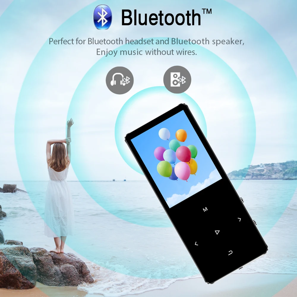 MP4 плеер reдант с Bluetooth сенсорным экраном FM радио видео воспроизведением 4 МП 8 ГБ 16