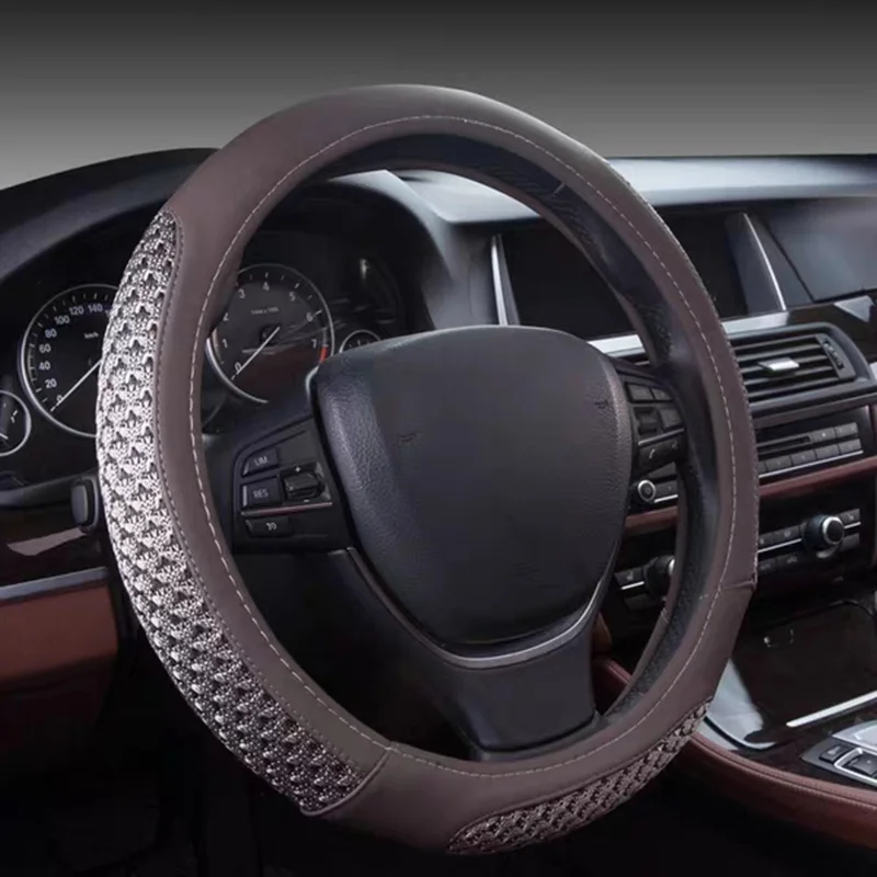 Чехол рулевого колеса автомобиля, крышка ручки рулевого колеса для Chery S12 A1, Chery M11 A3, Chery A21 A5, Chery Cowin 2, chery S11 - Цвет: Белый