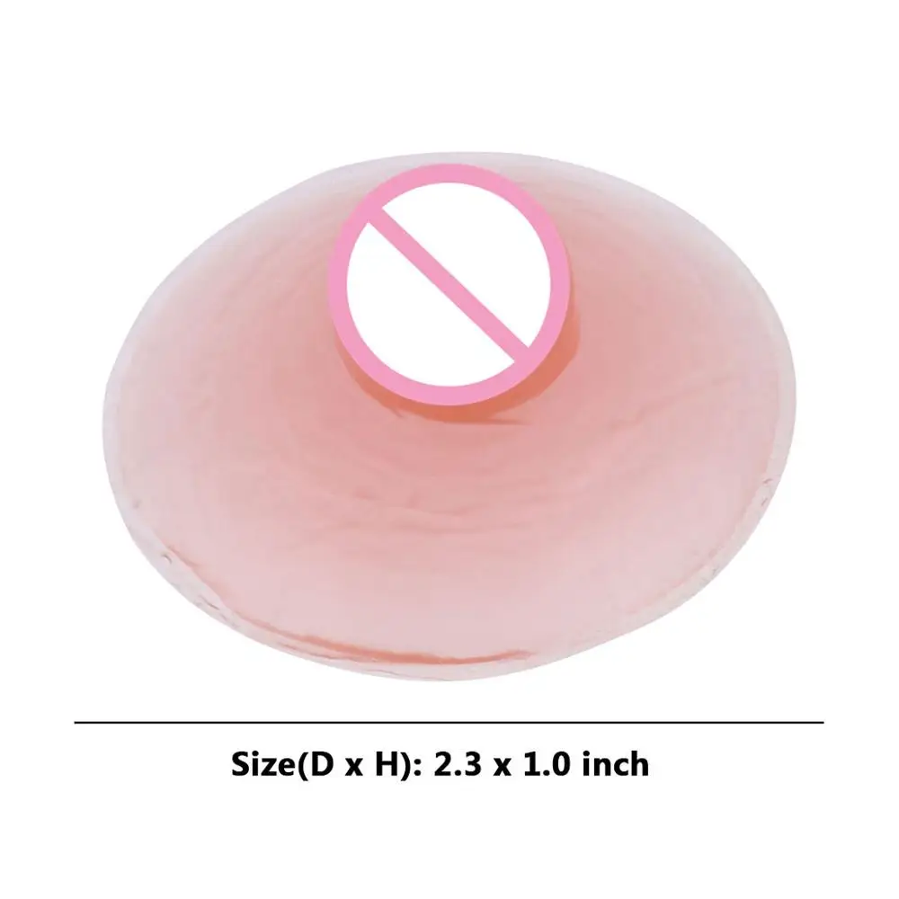 Simulated Breast Self-adhesive Attachable Washable Reusable Silicone Nipples for Breast Form Costumes Party Drag Queen Sex Toys