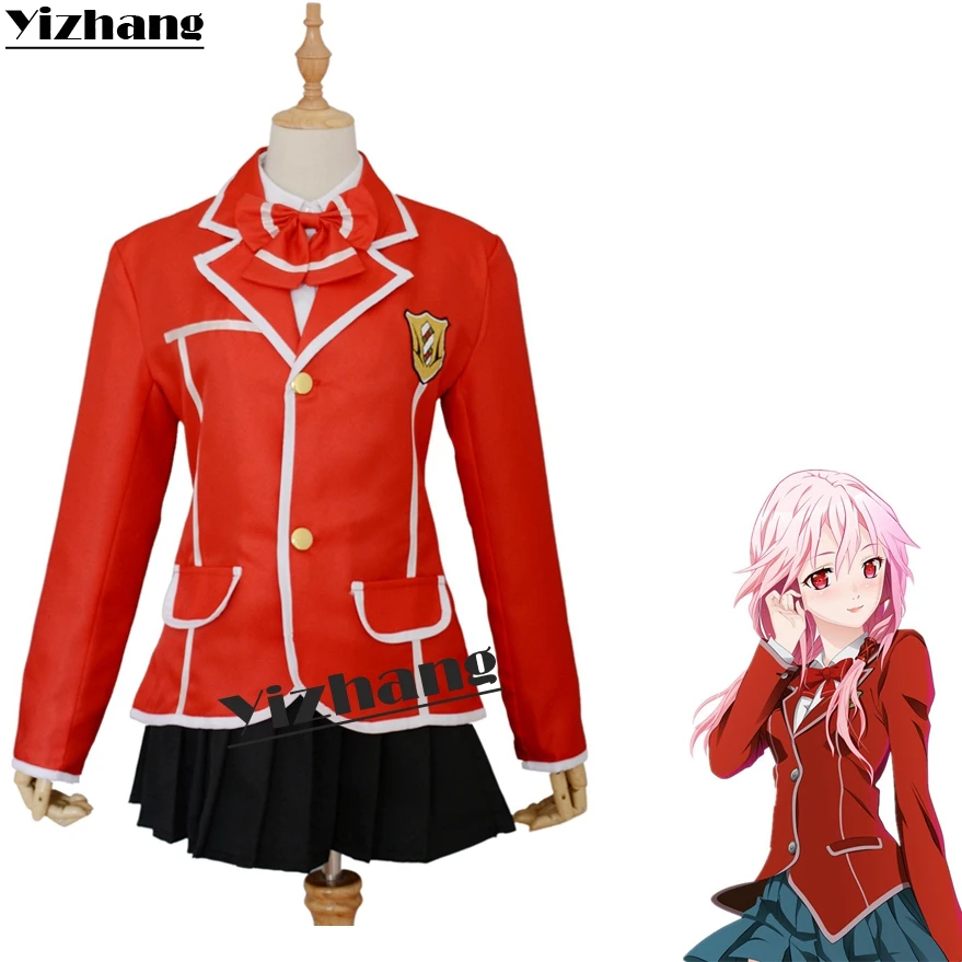 Костюм для косплея Yizhang Anime надпись Guilty Crown GC Yuzuriha Inori школьная форма полный