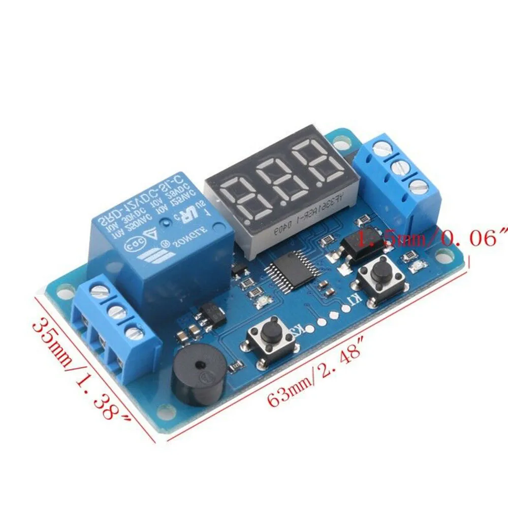 12VDC таймер задержки переключения релейный модуль с светодиодный цифровой дисплей