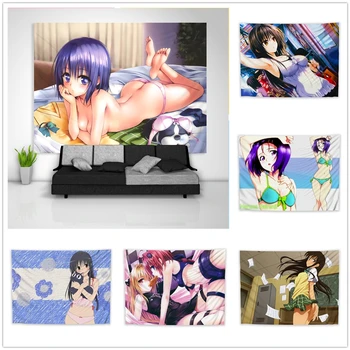 

To Love Ru Haruna Yui Mikan Tapestry Art Wall Hanging Sofa Table Bed Cover Home Decor Dorm Gift