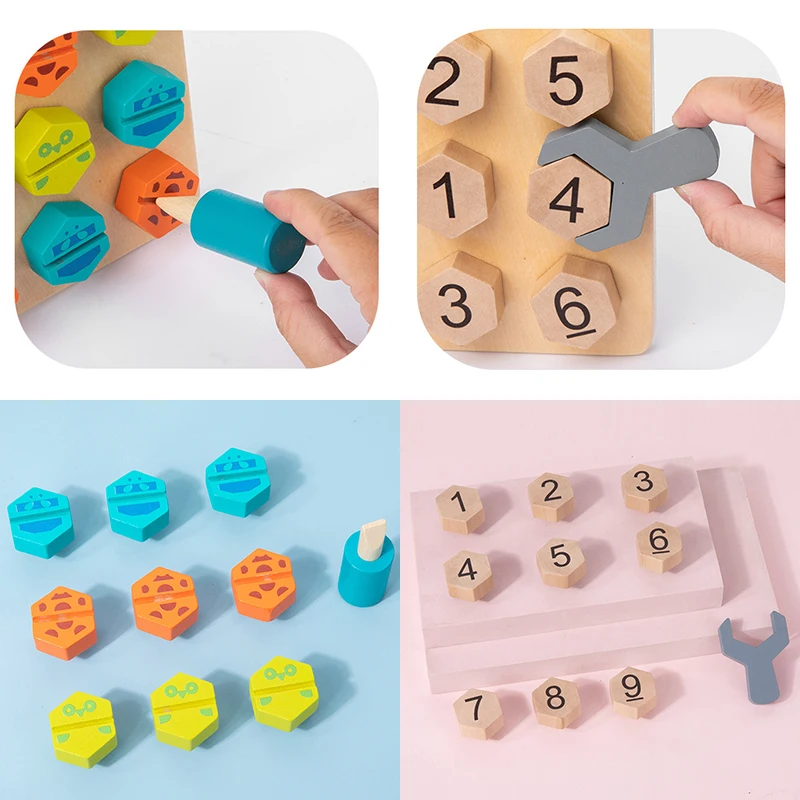 Puzzle números em madeira - 2-4 anos, 5-7 anos, Brinquedos