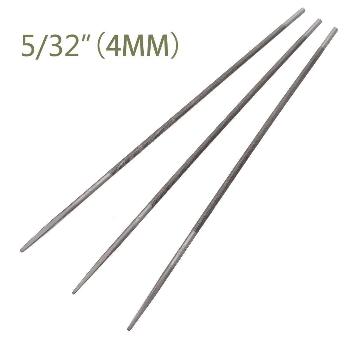 3pcs 4mm 5/32" Round Chainsaw Saw Chain Files Sharpening Chainsaw Chains For Woodworking Hand Tools