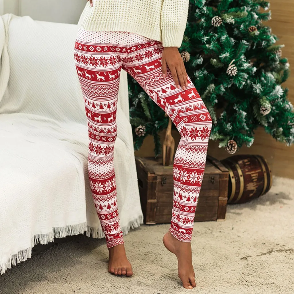 Леггинсы с рождественским принтом, женские спортивные штаны с высокой талией, домашние узкие брюки для бега, леггинсы для фитнеса, женские спортивные штаны, брюки N2
