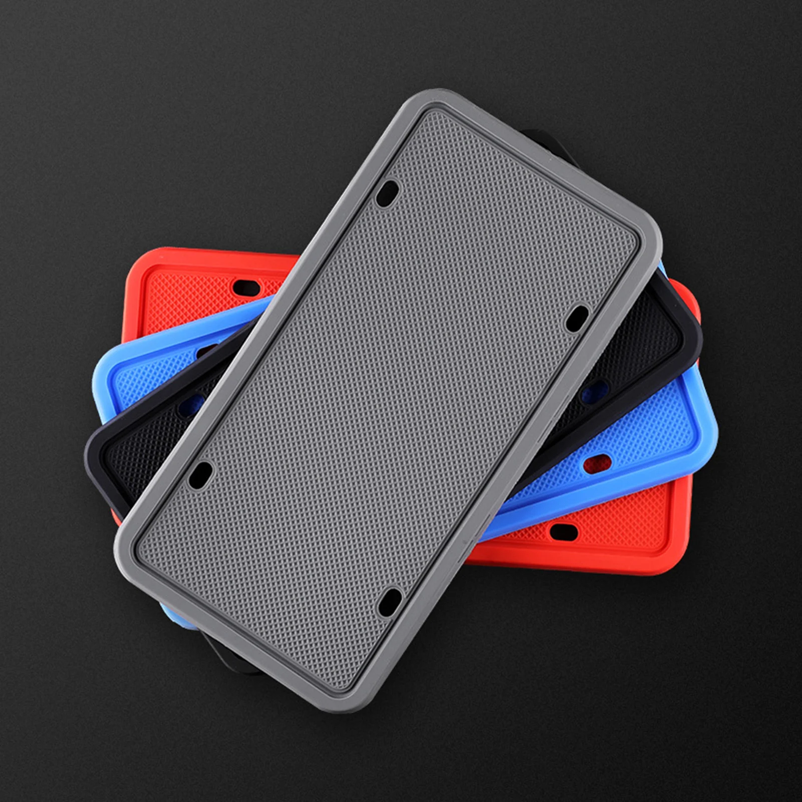 

Universal Car Silicone License Plate Frame Number License Plate Scratch-proof Cover Weatherproof Sturdy Durable Auto Supplies