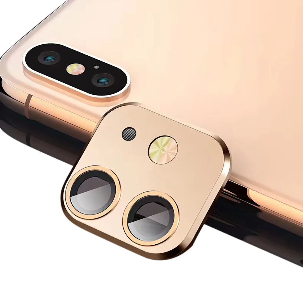 Задняя Защитная пленка для объектива камеры для iPhone 8 XR выглядит как телефон 11 поддельная наклейка для камеры изменение секунд для iPhone 11