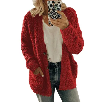 

5XL Plus Size Autumn Winter Sweaters Women Cardigan Casual Pocket Thick Warm Loose Sweater Female Tops Plus Size Sweater Top