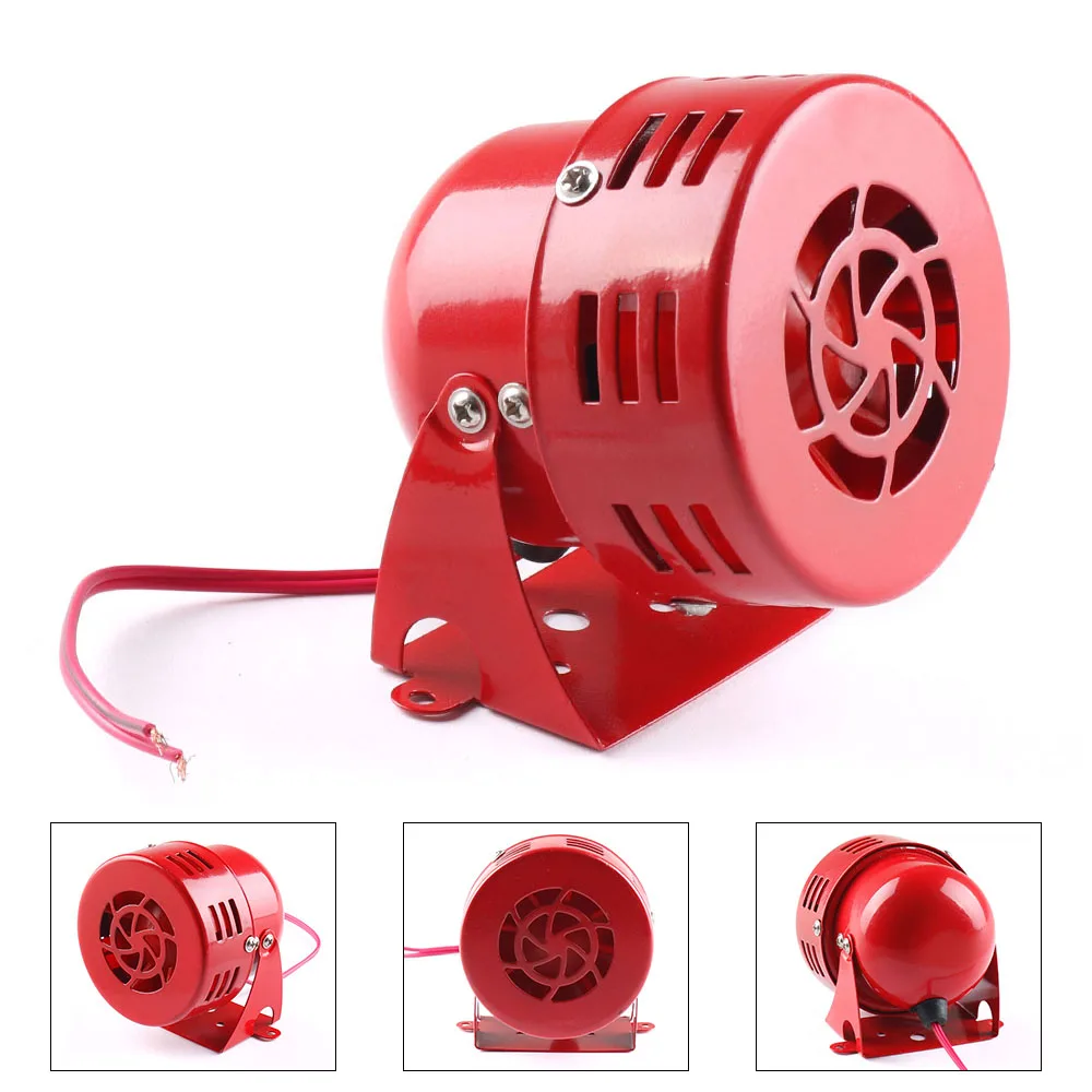 

12V 105dB Car Air Raid Siren Horn Electric Sound Alarm Loud Fire Security Rescue For Car Truck Motorcycle Bicycle