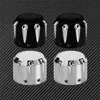 2xMotorcycle Front Axle Nut Covers Caps Aluminum Black/Chrome For Harley Sportster Touring Softail Dyna VRSC Fat Bob Wide Glide ► Photo 2/6