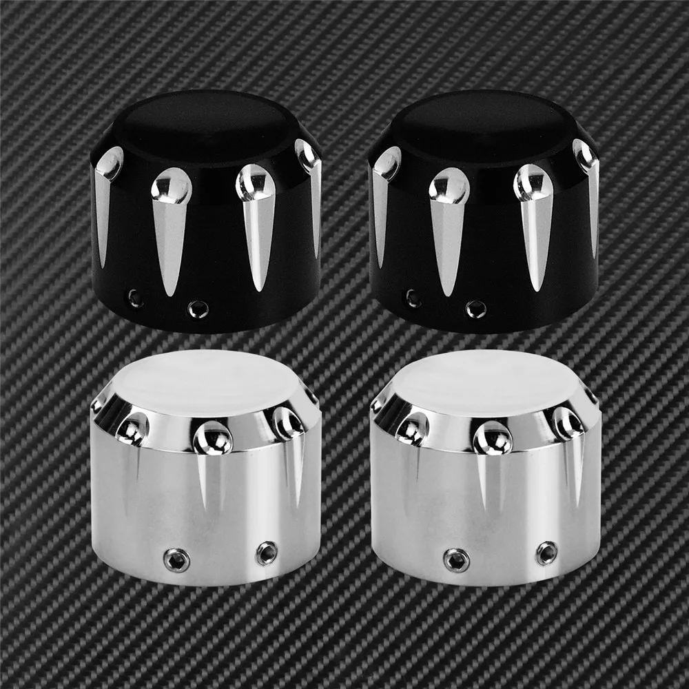 Color : Axle Nut Cover B DKEKE 2xMotorcycle Front Axle Nut Covers Caps Aluminum Black/Chrome Fit for Harley Sportster Touring Softail Dyna VRSC Fat Bob Wide Glide DKEKE 