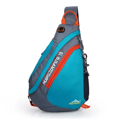 Новая простая Мужская портативная нагрудная Сумка для бега, Корейская сумка через плечо, спортивная водонепроницаемая легкая сумка для отдыха YDB03508 - Цвет: Синий цвет