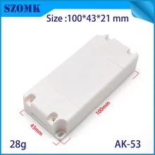 4 шт. 100*43*21 популярный дизайн белая пластиковая аппаратура регулятора распределительный корпус для Светодиодный источник питания электронный корпус