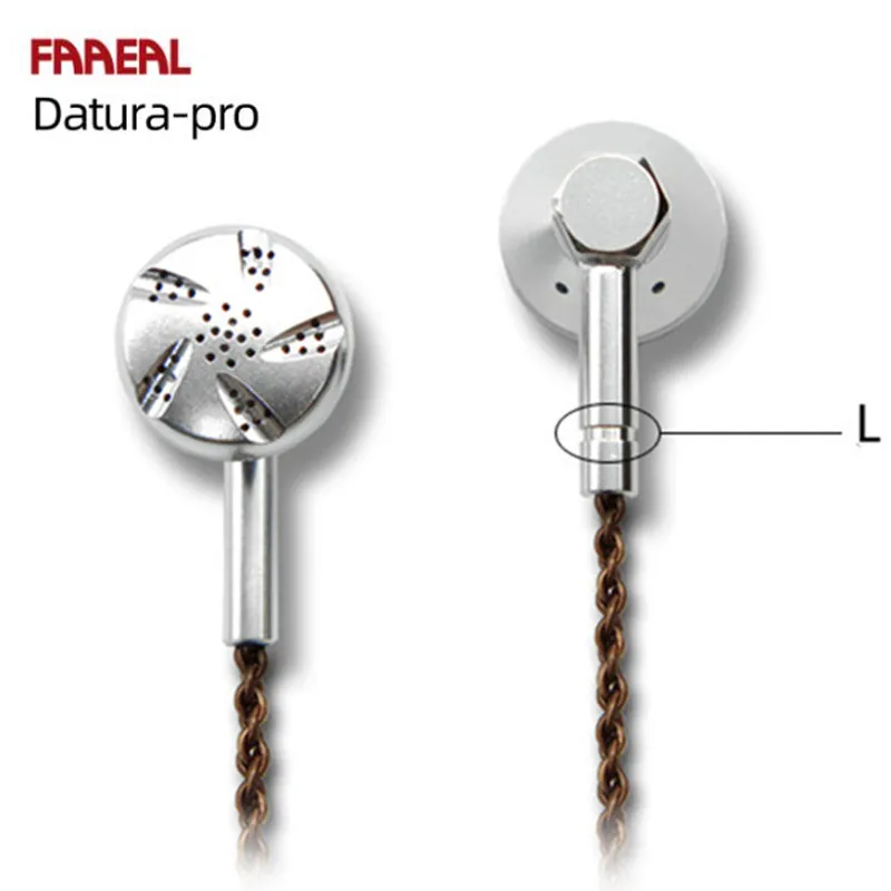 FAAEAL Datura Pro Flat Head HiFi Earbuds 14.8mm Dynamic CNC Earphone in ear Copper Cavity Metal Headset 5N LC-OFC 3.5mm Earplug