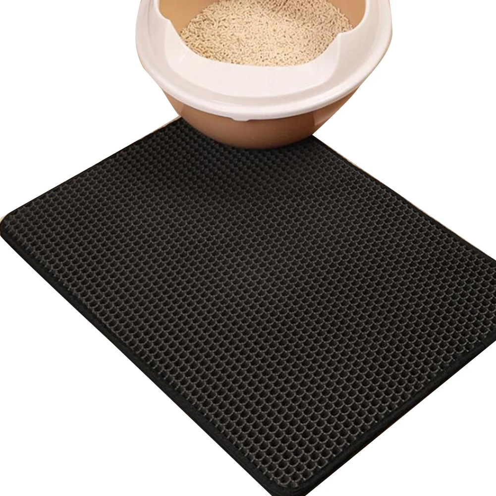 Двухслойная Водонепроницаемый кошки мусора Ловец напольный коврик для домашних животных