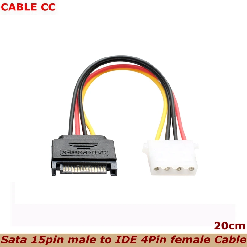 Чехол для компьютера 15 Pin SATA штекер к 4 Molex разъем IDE жесткий диск кабель высокого