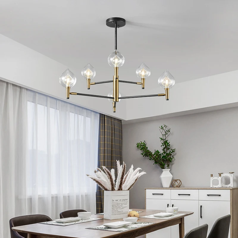 

Nordic living room magic bean chandelier 2019 new home modern minimalist creative modeling glass molecular led lighting