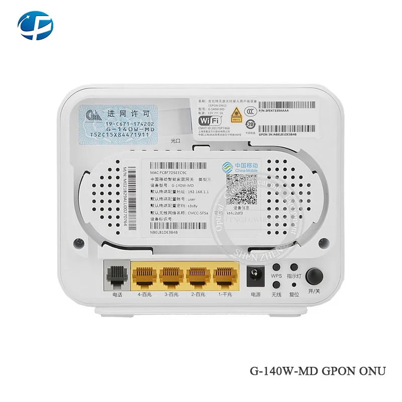 10 шт. Alcatel lucent Лучшая цена GPON ONU G-140W-MD 1GE+ 3FE+ 1Tel+ Wifi+ USB волоконно-оптическое оборудование режим маршрутизатора английская прошивка